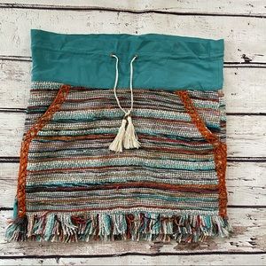 Tory Burch silk yarn fringe boho Gasparina skirt